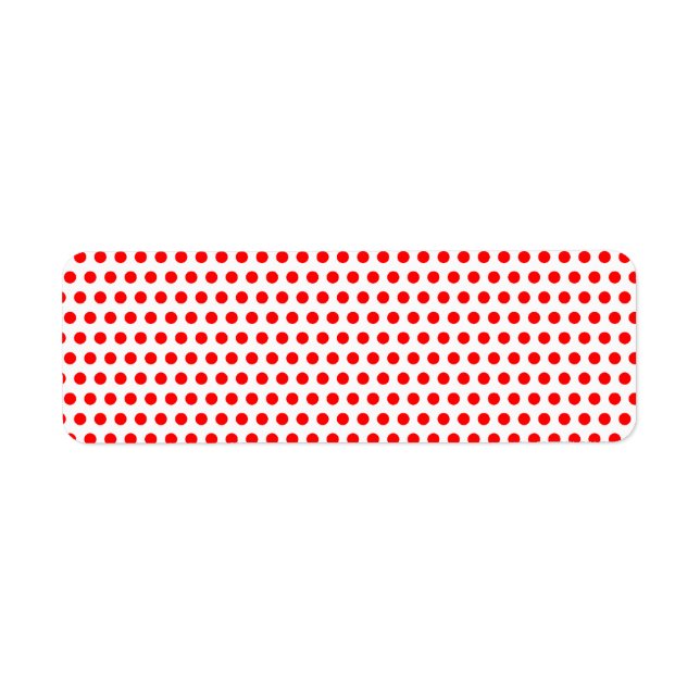 Etiqueta Bolinhas Vermelhas Pequenas (Frente)