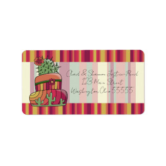 Etiqueta Bolo de Casamento de Cacto