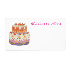 Etiqueta Bolo de morango de dois andares