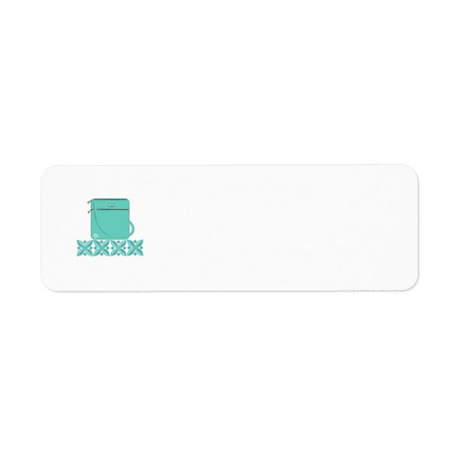 Etiqueta Bolsa de mão Aqua (Frente)