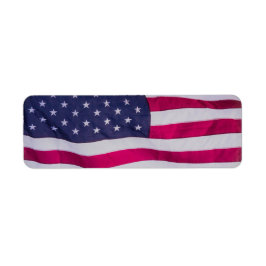 Etiqueta boné da bandeira americana