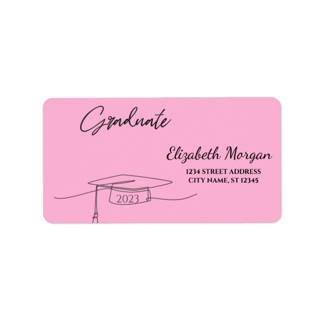 Etiqueta Boné preto rosa (Frente)