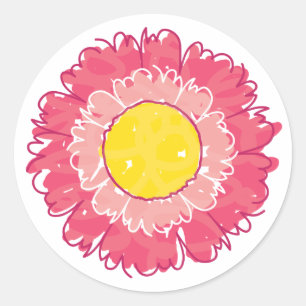 Etiqueta bonita da flor - rosa