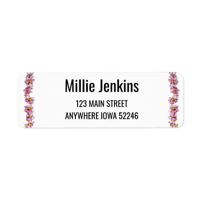 Etiqueta Bonita Festa de aniversário rosa e azul Aloha (Frente)