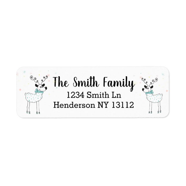Etiqueta Bonita Reindeer (Frente)