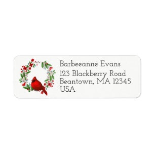Etiqueta Bonito Cardeal Vermelho e Personalização da Terr