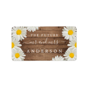 Etiqueta Bonito Daisies Future Sr. Endereço da Sra. Return