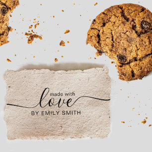 Etiqueta Bonito feito à mão com amor Pequena empresa ou Art