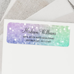 Etiqueta Bonito Holographic Glitter Girly Glamorosa