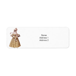 Etiqueta Bonnet de vestida Dourada vitoriana elegante