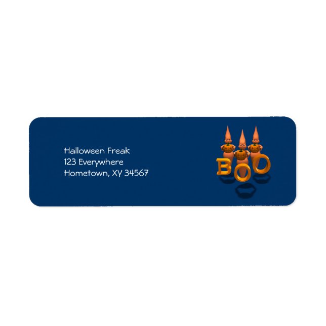 Etiqueta Boo! Três Fantasias (Frente)