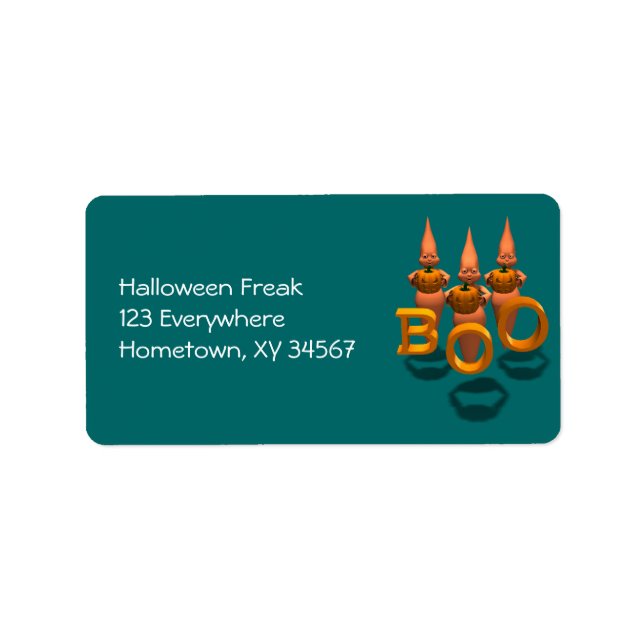 Etiqueta Boo! Três Fantasias (Frente)