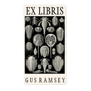 Etiqueta Bookplate de Ernst Haeckel Aspidonia