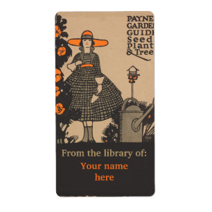 Etiqueta Bookplate do anúncio do catálogo do jardim do