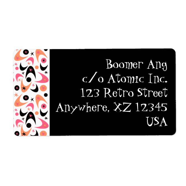 Etiqueta Boomerangs Retro (Frente)