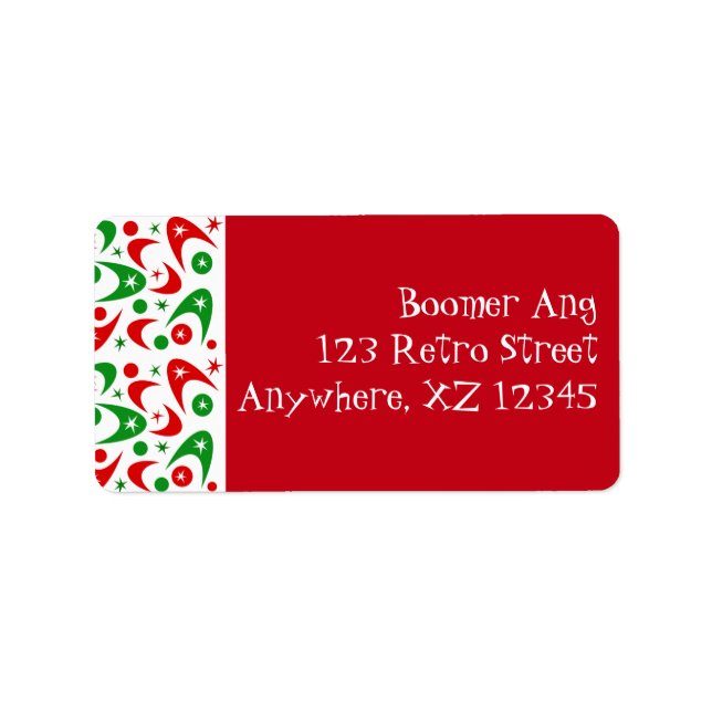 Etiqueta Boomerangs Retro (Frente)