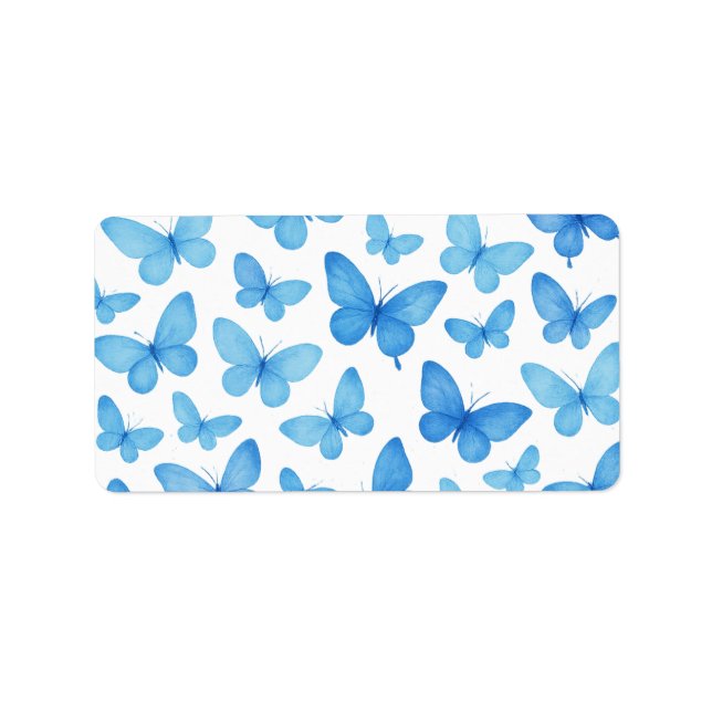 Etiqueta Borboleta Azul (Frente)