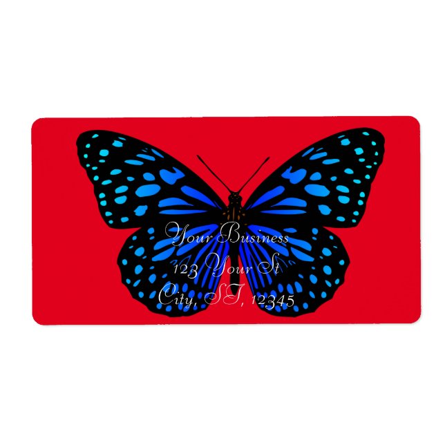 Etiqueta Borboleta azul Thunder_Cove (Frente)