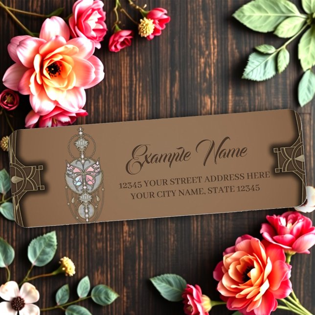 Etiqueta Borboleta estilizada (Criador carregado)