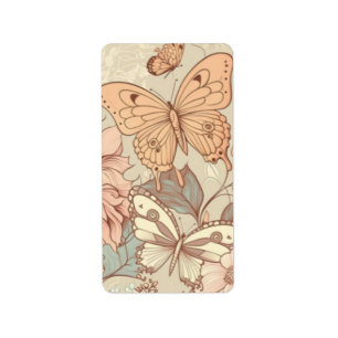 Etiqueta Borboletas e flores pastadas