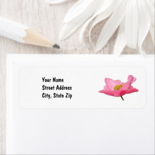 Etiqueta Borda cor-de-rosa bonito, personalizada