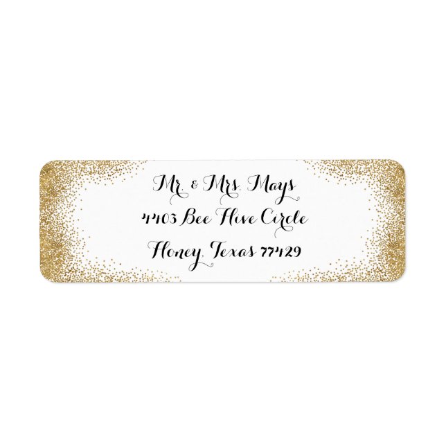 Etiqueta Borda Dourada simples (Frente)