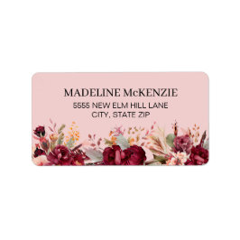 Etiqueta Borgonha rosa-rosa Botânica