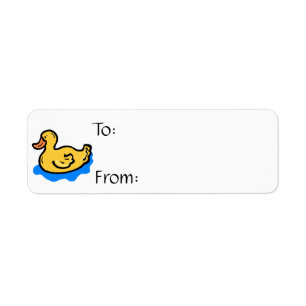 Etiqueta borracha ducky