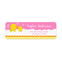 Borracha Ducky Amarelo e Rosa