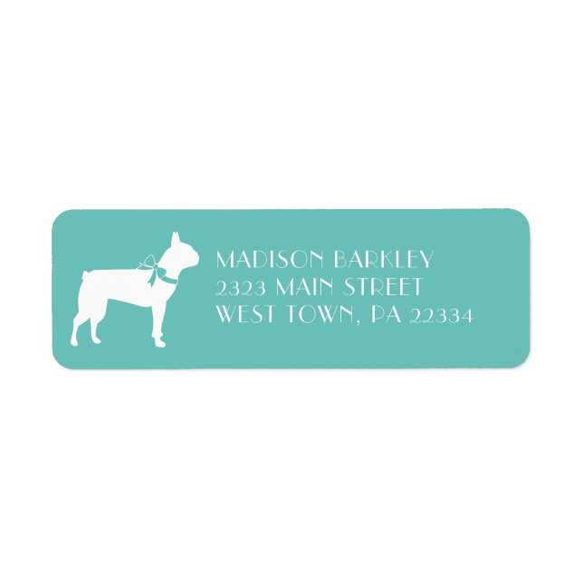 Etiqueta Boston Terrier Dog Puppy (Frente)