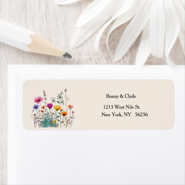 Etiqueta Botanical Watercolor Floral (Insitu)