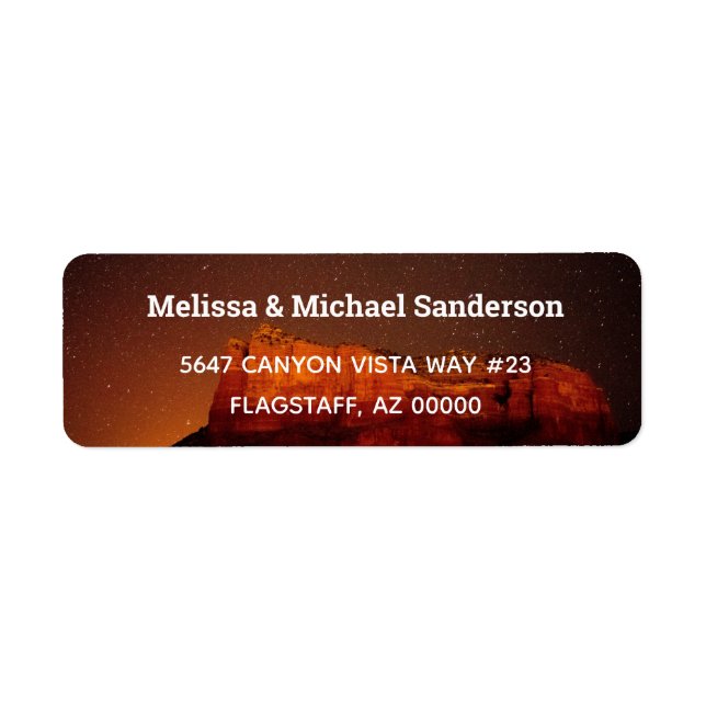 Etiqueta Botão arizona Sedona ao pôr do sol (Frente)