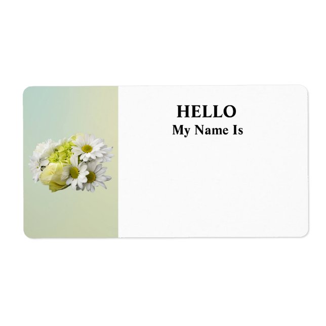 Etiqueta Bouquet in Shades of White and Yellow (Frente)