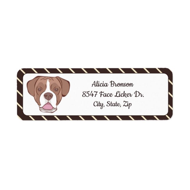 Etiqueta Boxer com faixas de diagnóstico de creme (Frente)