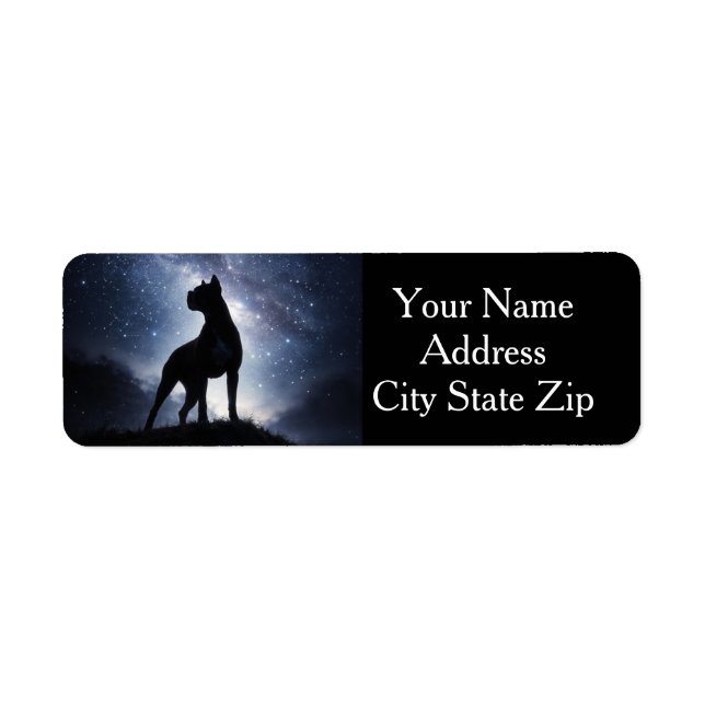 Etiqueta Boxer Dog Return Address (Frente)