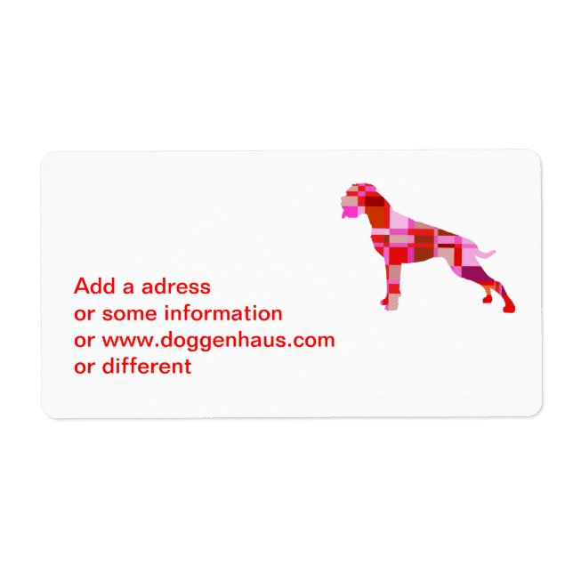 Etiqueta Boxerdog Karro (Frente)