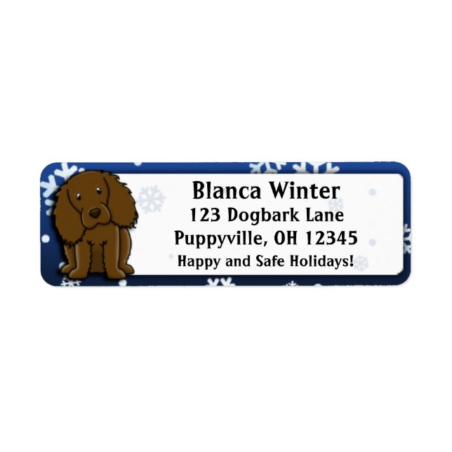 Etiqueta Boykin Spaniel de Inverno (Frente)
