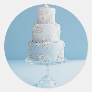 Etiqueta branca do bolo de casamento