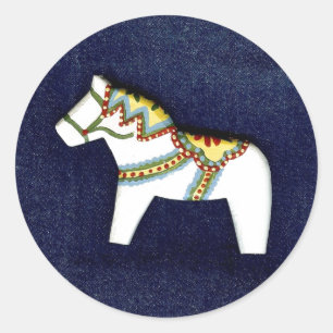 Etiqueta branca do cavalo de Dala