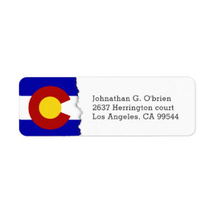 Etiqueta Branco da bandeira do estado de Colorado