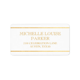 Etiqueta Branco Dourado do eterno Personalizado
