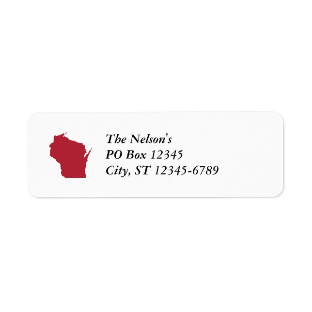 Etiqueta Branco e Vermelho Wisconsin (Frente)