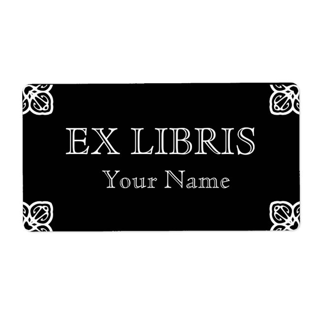 Etiqueta Branco sobre a chapa de impressão preta (Frente)