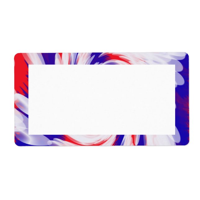 Etiqueta branco vermelho e azul (Frente)