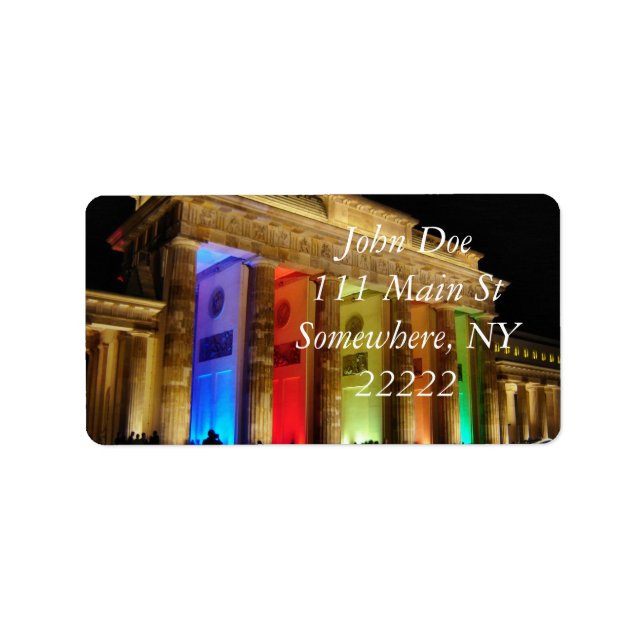 Etiqueta Brandenburg Gate Alemanha (Frente)