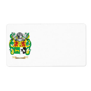 Etiqueta Brasão de Sullivan (crista da família)