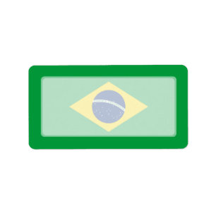 Etiqueta Brasil - bandeira nacional brasileira