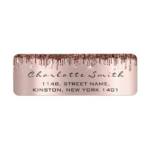 Bridal Drives Rosa RSVP Endereço de devolução Choc