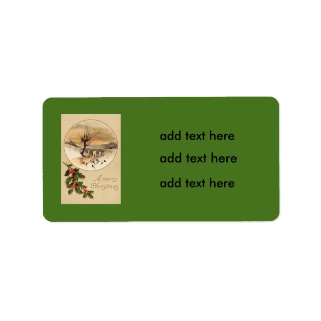 Etiqueta Bridge Snow Wintry Scenly (Frente)