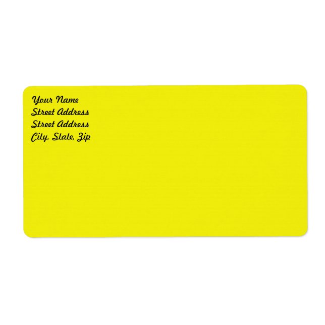 Etiqueta Bright Yellow Shipping Label (Frente)